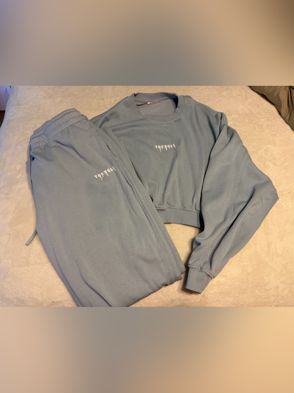 YoungLA Blue Sweatshirt and Joggers Set